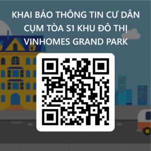 Mã QR dành cho KHAI BÁO THÔNG TIN CƯ DÂN CỤM TÒA S1 KHU ĐÔ THỊ VINHOMES GRAND PARK