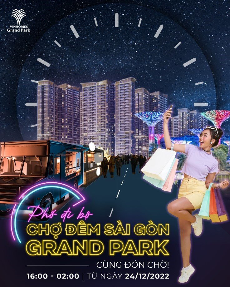 Phố đi bộ - chợ đêm Sài gòn-Grand Park